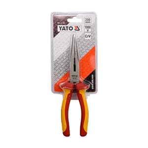 Yato 8 inch / 200 mm Insulated Long Nose Pliers (VDE), YT-21155