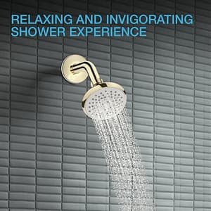 Kohler Complementary Single Function Shower Head With Shower Arm & Flange In French Gold Finish, K-16356IN-A-AF