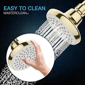 Kohler Complementary Single Function Shower Head With Shower Arm & Flange In French Gold Finish, K-16356IN-A-AF