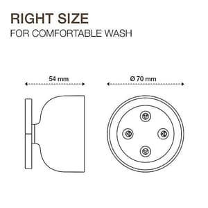 Kohler Statement Round Adjustable Deep Massage Body Spray In Matte Black Finish, K-26299IN-BL