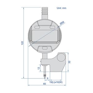 Insize 0 - 12.7 mm / 0.5 inch Digital Height Gauge, 2146-41A