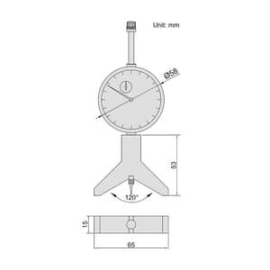 Insize 0 - 30 mm Dial Keyway Depth Gauge, 2189-30