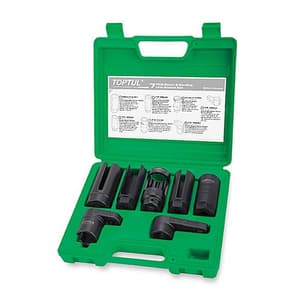 Toptul 7 PCS 1/2 & 3/8 Inch Sq. Drive Sensor & Sending Unit Socket Set, JGAI0701