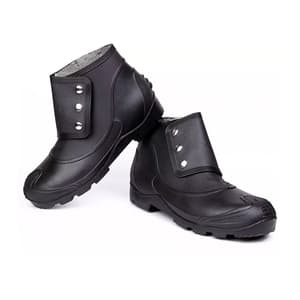 Hillson No Risk High Ankle Dual Density PVC Safety Boots with Steel Toe (Black)