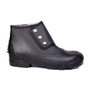 Hillson No Risk High Ankle Dual Density PVC Safety Boots with Steel Toe (Black)