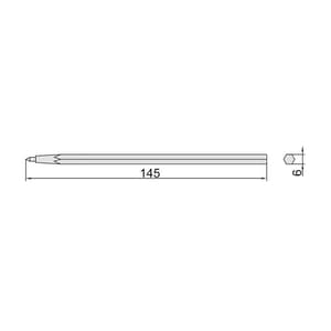 Insize 145 mm / 6 inch Zinc-Plated Scriber, 7232