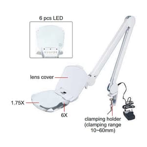 Insize 3D/20D Table Magnifier with Illumination, 7520-320D
