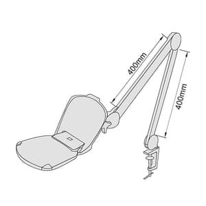 Insize 3D/20D Table Magnifier with Illumination, 7520-320D