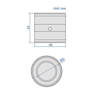 Insize 10X Measuring Magnifier with Illumination, 7527-D1B