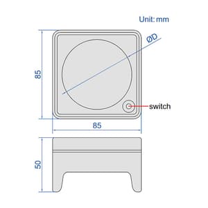 Insize 3X Magnifier with Illumination, 7528-3