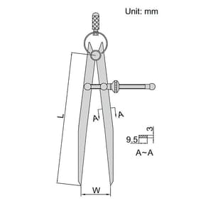 Insize 300 mm / 12 inch Spring Divider, 7260-300