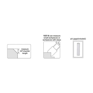 Insize 0-8 mm / 0-0.315 inch Digital Chamfer Gage, 1537-8