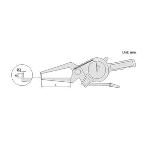 Insize 20 - 40 mm External Dial Caliper Gages (Jaw Length 60 mm), 2332-40