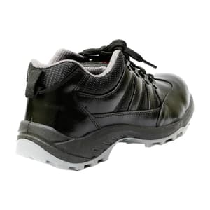 Hillson Dual Density TFP Sole Synthetic Leather Swag Safety Shoes - Steel Toe (Black & Grey), Swag-1905
