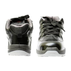 Hillson Dual Density TFP Sole Synthetic Leather Swag Safety Shoes - Steel Toe (Black & Grey), Swag-1905
