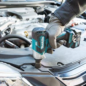 Makita 12Vmax CXT BL 9.5 mm (3/8") Cordless Impact Wrench with Charger & 2 Pcs 2.0Ah Batteries, TW160DSAE