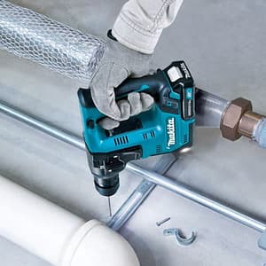 Makita 12V max CXT BL 16 mm (5/8") SDS-PLUS Cordless Rotary Hammer with Charger & 2 Pcs 1.5Ah Batteries, HR140DWYJ