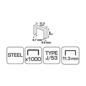 Hogert 6 mm Staples (Pack of 1000 Pcs), HT2C050