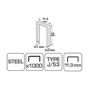Hogert 14 mm Staples (Pack of 1000 Pcs), HT2C058