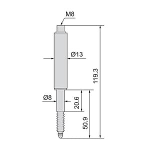 Insize 12 mm Optical Grating Type Linear Gauge, 7138-125