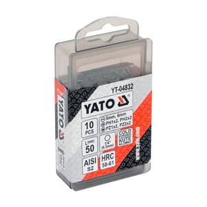 Yato 50 mm Mix Screwdriver Bit Set (Pack of 10 Pcs), YT-04832