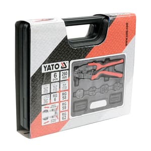 Yato 6 Pcs Quick Interchangeable Ratchet Crimper Sets, YT-2245