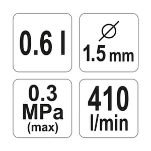 Yato 0.6 Ltr / 1.5mm Spray Gun With Fluid Cup Hvlp, YT-2341