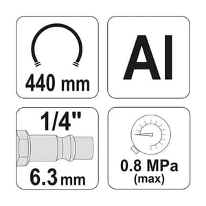 Yato 1/4 Inch Tire Inflating Gun With Manometer, YT-2370
