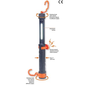 Groz 7W COB Rechargeable Work Light (Unbreakable Inspection Lamp), LED/345