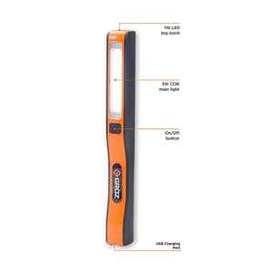 Groz 3W COB Rechargeable Pen Light (Dual Function), LED/335
