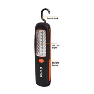 Groz 3W LED Inspection Lamp With Integrated 360 Degree Swivel Hook & Magnet, LED/321