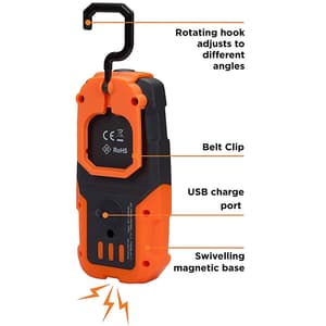 Groz 2W COB Rechargeable Pocket Flash Light, LED/150