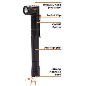 Groz 3W LED Pocket Slim Pen Light Torch (Multi-Mode), LED/160
