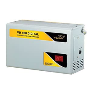 V-Guard 150-290V Electronic Voltage Stabilizer Upto 1.5 Ton or 18000 BTU/Hour, VD 400 DIGITAL