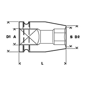 Bosch 10.0 mm, 3/8" Sq. Drive Sockets For Impact Wrenches, 1 608 552 003
