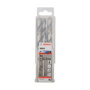Bosch 12.20 x 151 mm HSS Metal Drill Bits (Pack of 5 Pcs), 2 608 585 539