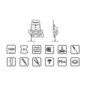 Makita 185 mm Length Ultimate 4-Way Electricians Holder, E-15279