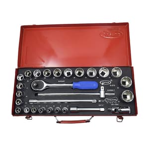 Venus 27 Pcs 1/2 Inch Sq. Drive Cold Forged Socket Set, S-27A