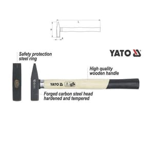 Yato 600 Gms Machinist Hammer With Handle, YT-4506