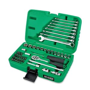 Toptul 49 Pcs Professional Grade 1/4  Inch Sq. Drive 6PT Flank Socket Wrench Set, GCAI4901