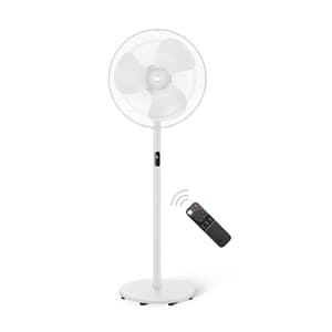 Atomberg Renesa Pedestal Fan 400 mm BLDC Motor Energy Saving With Remote Control (White)