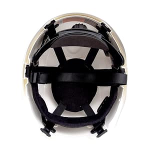 Black+Decker ABS Industrial Safety Helmet With Plastic Suspension & Ratchet Type Adjustment With Ventilation Holes & Black Chin Strap (White), BXHP0222IN