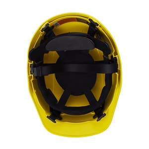Black+Decker ABS Industrial Safety Helmet With Plastic Suspension & Ratchet Type Adjustment Without Ventilation Holes (Yellow), BXHP0223IN
