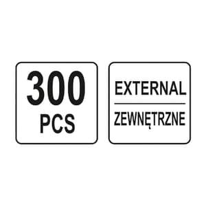 Yato 300 Pcs External Circlip Assortment, YT-06880