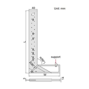 Insize 300 x 150 mm Aluminium Try Square, 2280-300