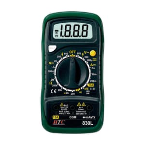 HTC 3-1/2 Digit / 1999 Count Digital Manual Multimeter With Backlight, DM-830L