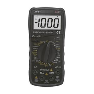 HTC 3-1/2 Digit / 1999 Count True RMS Digital Manual Multimeter, DM-81