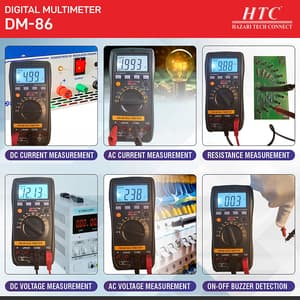 HTC 3-1/2 Digit / 1999 Count True RMS Auto Power Off Digital Multimeter With Backlight, DM-86