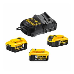Dewalt 18V Li-ion XR Charger 3x5.0Ah Battery, DCB115P3-QW