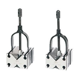 Crystal 4 inch / 125 x 90 x 70 mm Hardened & Ground 'V’ Blocks With Clamps (Pack of 2 Pcs), AA-1704